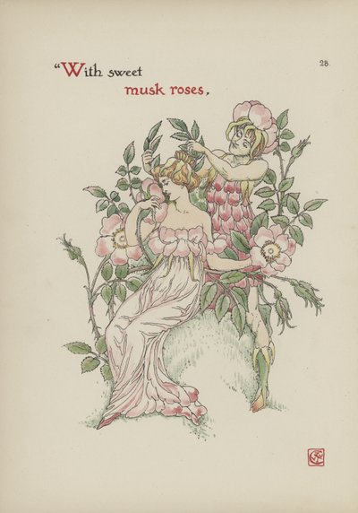 Bloemen uit Shakespeares tuin door Walter Crane