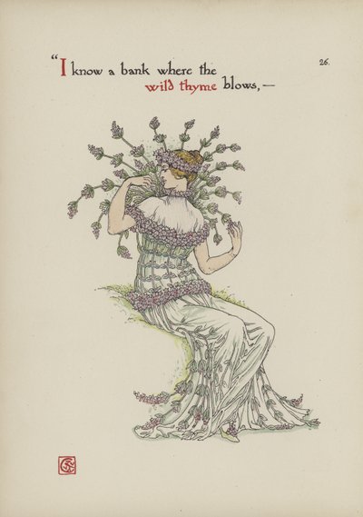 Bloemen uit Shakespeares tuin door Walter Crane