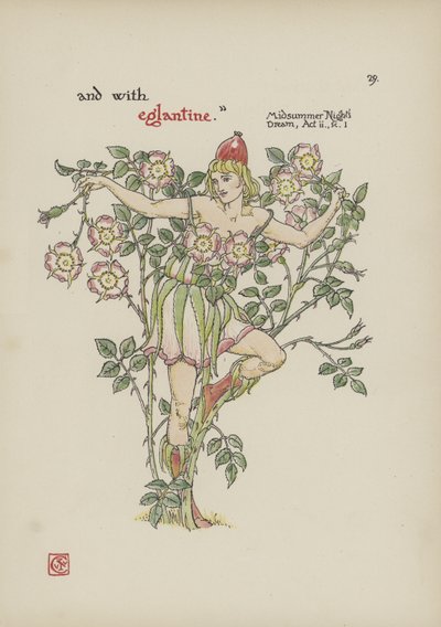 Bloemen uit Shakespeares tuin door Walter Crane