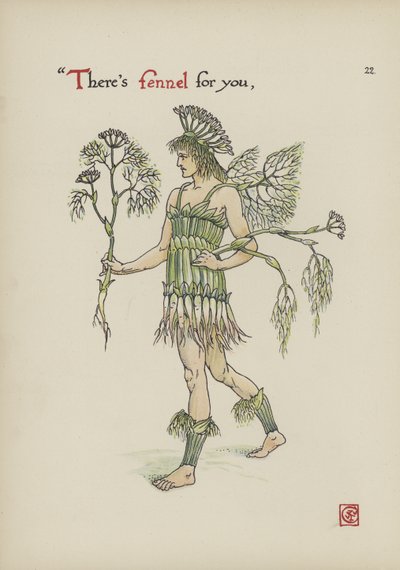 Bloemen uit Shakespeares tuin door Walter Crane