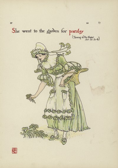 Bloemen uit Shakespeares tuin door Walter Crane