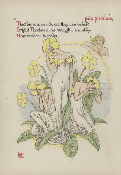Bloemen uit Shakespeares tuin door Walter Crane