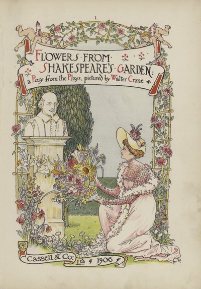 Bloemen uit Shakespeares tuin door Walter Crane