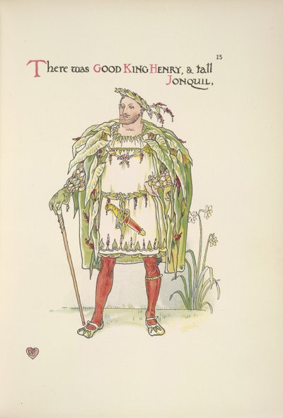 Goede Koning Hendrik. Een man verkleed als Hendrik VIII door Walter Crane
