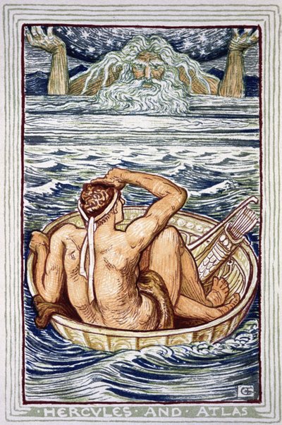Herakles en Atlas door Walter Crane