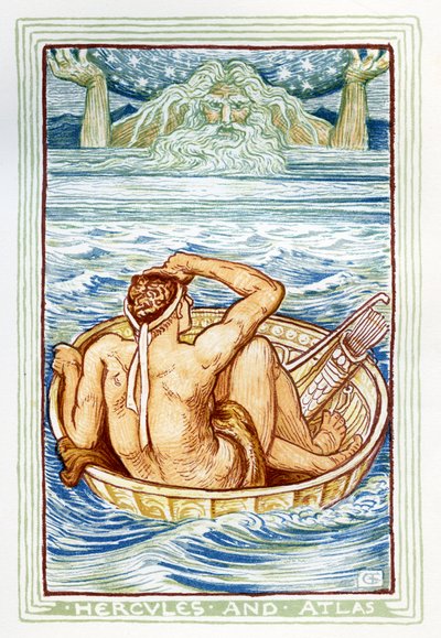Hercules en Atlas door Walter Crane