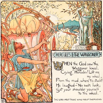Hercules en de Wagenmenner, illustratie uit 