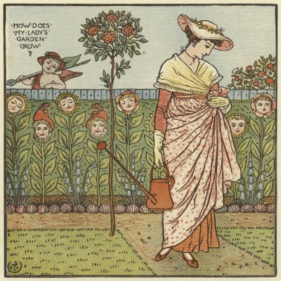 Hoe groeit de tuin van mijn dame door Walter Crane