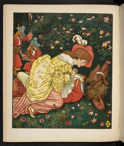 Illustratie voor Beauty and the Beast door Walter Crane
