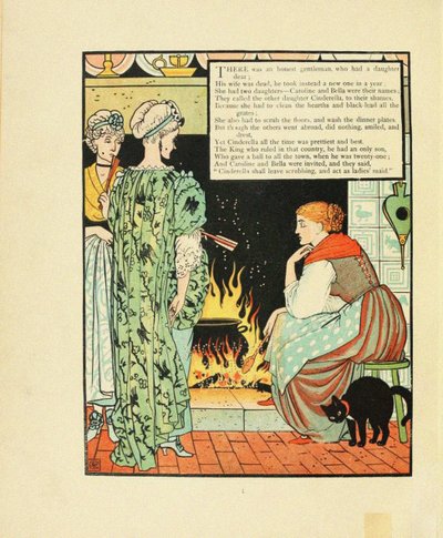 Illustratie voor sprookje Assepoester door Walter Crane