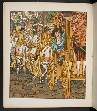 Illustratie voor de Kikkerprins. door Walter Crane