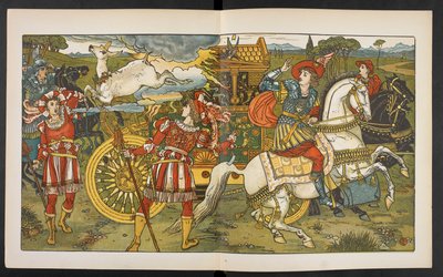 Illustratie voor het hert in het bos door Walter Crane