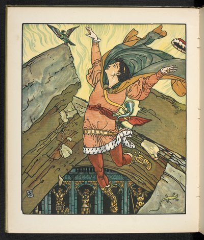 Illustratie voor het verhaal, Prinses Belle étoile. door Walter Crane