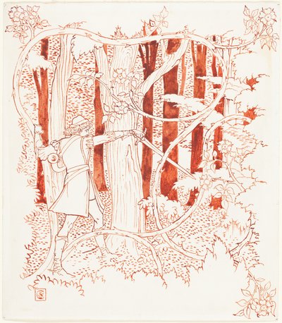 Prinz Charming im Wald door Walter Crane