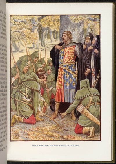 Robin Hood voor Richard I door Walter Crane