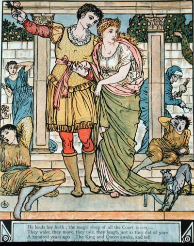 De prins die de prinses redt, illustratie voor 
