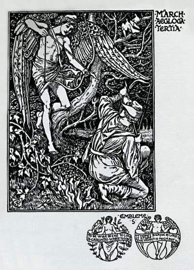 De Herderkalender - Maart, 1898 door Walter Crane