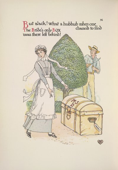 De enige doos van de bruid was achtergelaten door Walter Crane