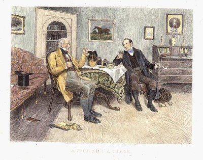 Een pijp en een glas, gepubliceerd in 1896 door Walter Dendy (after) Sadler