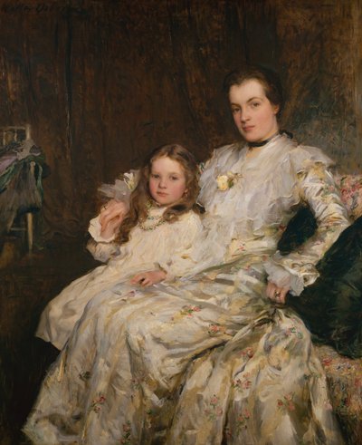 Portret van mevrouw Chadwyck-Healy en haar dochter door Walter Frederick Osborne