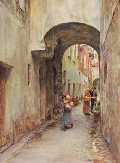 Een Steeg in Noli, ca. 1910 door Walter Frederick Roofe Tyndale