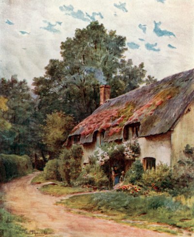 Een Somerset Cottage, nabij Dunster door Walter Frederick Roofe Tyndale