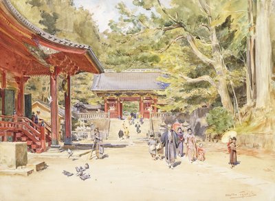 Een Straatscène, Japan door Walter Frederick Roofe Tyndale
