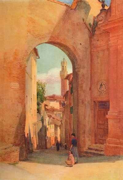 Arco Di S. Giuseppe, Siena door Walter Frederick Roofe Tyndale