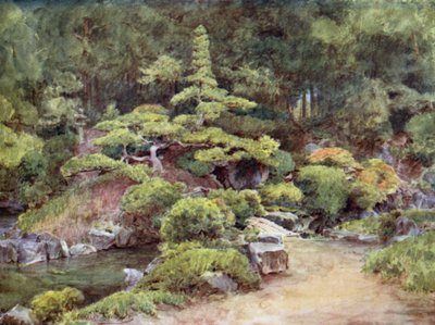 Boeddhistische Tempeltuin, Kofu door Walter Frederick Roofe Tyndale