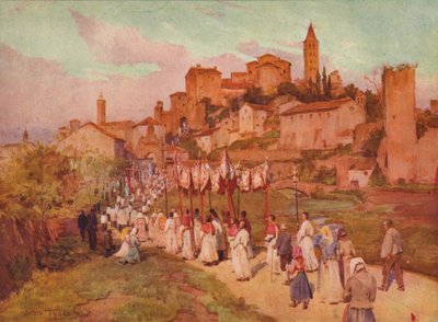 Corpus Domini in Viterbo, ca. 1900-1913 door Walter Frederick Roofe Tyndale