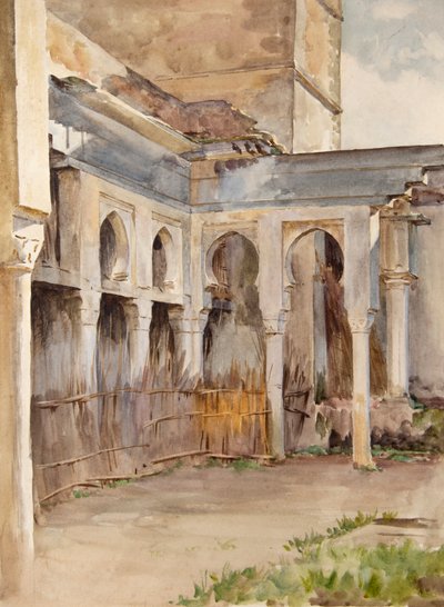 Binnenplaats met Hoefijzerbogen door Walter Frederick Roofe Tyndale