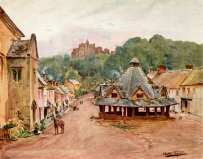 Kasteel Dunster en Yarn Market door Walter Frederick Roofe Tyndale