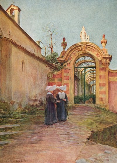 Ingang van de Villa Centurione, S. Margherita Ligure, c1910 door Walter Frederick Roofe Tyndale