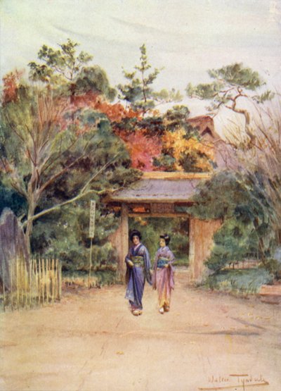 Poort van Shakwe Tuinen nabij Tokio door Walter Frederick Roofe Tyndale