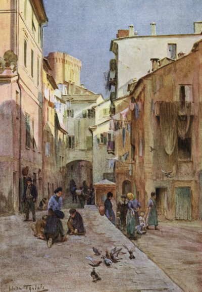 La Piazza, Sestri Levante door Walter Frederick Roofe Tyndale
