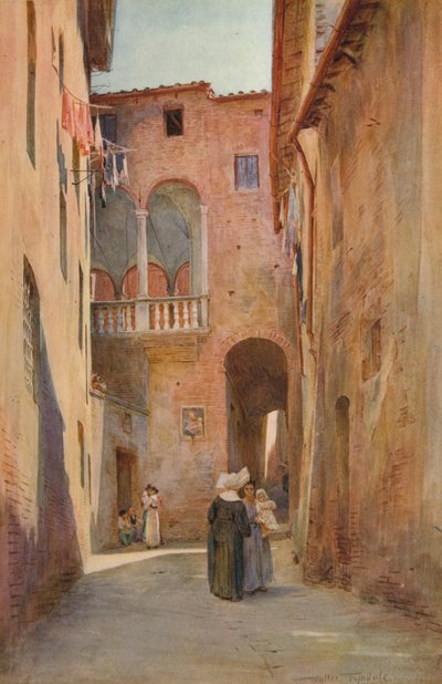 Het huis van Catharina van Siena, ca. 1900 1913 door Walter Frederick Roofe Tyndale