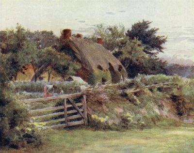 Het Nieuwe Woud: Cottage bij Brokenhurst door Walter Frederick Roofe Tyndale