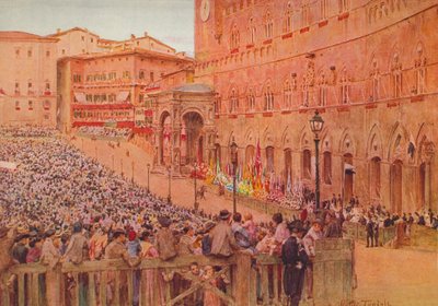 De Palio van Siena, ca. 1900 1913 door Walter Frederick Roofe Tyndale