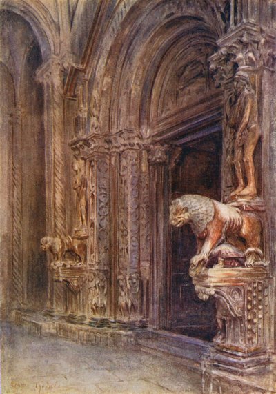 De veranda van de Duomo van Trau door Walter Frederick Roofe Tyndale