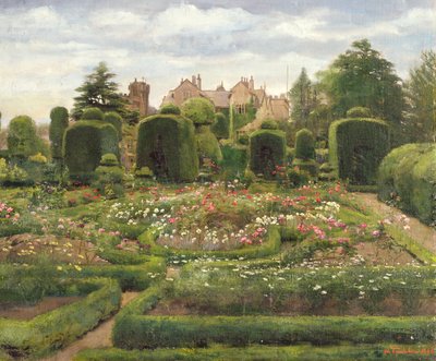 De Topiary-tuinen, Levens Hall, Cumbria, 1886 door Walter Frederick Roofe Tyndale