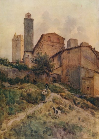 Via Capassi, San Gimignano, c1900-1913 door Walter Frederick Roofe Tyndale