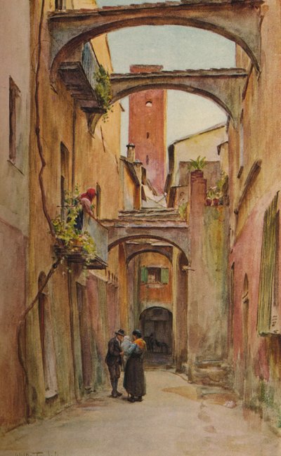 Via dello Speddale, Noli, ca. 1910, 1912 door Walter Frederick Roofe Tyndale