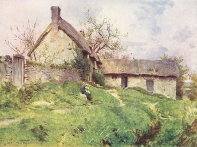 Wessex: Een groep huisjes in Sutton Poyntz, nabij Weymouth door Walter Frederick Roofe Tyndale
