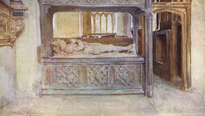 Wessex: De Athelhampton Aisle in Puddletown Church, nabij Dorchester door Walter Frederick Roofe Tyndale
