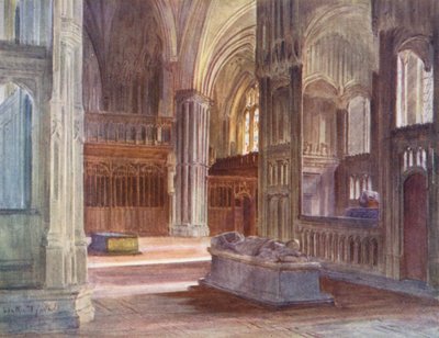 Wessex: Het retro-koor, Winchester Kathedraal, met de kapellen van Kardinaal Beaufort en Bisschop Waynflete door Walter Frederick Roofe Tyndale