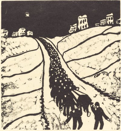 Begrafenis, 1916 door Walter Gramatte