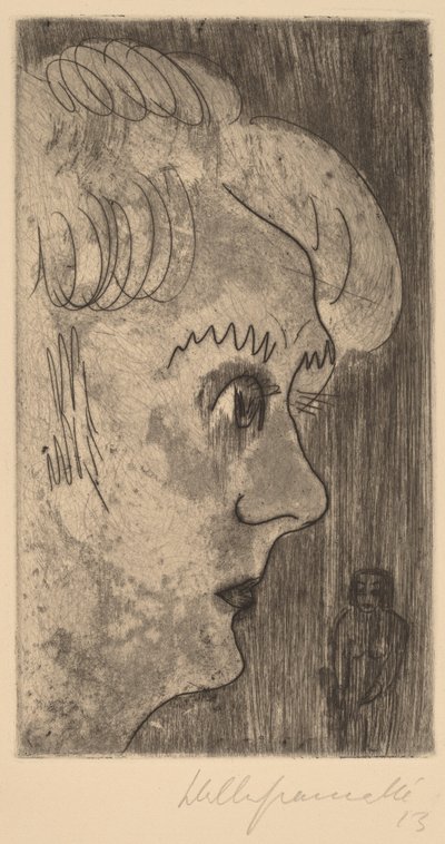 Hoofd in Profiel, 1923 door Walter Gramatte