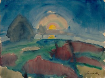 Mondaufgang (auf Hiddensee) door Walter Gramatte