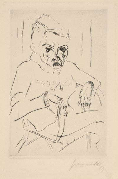 Vermoeide Soldaat I, 1919 door Walter Gramatte