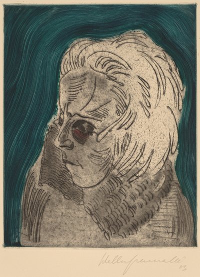 Vermoeide Vrouw, Sonia Gramatté Müder Mädchenkopf, Sonia Gramatté, 1923 door Walter Gramatte